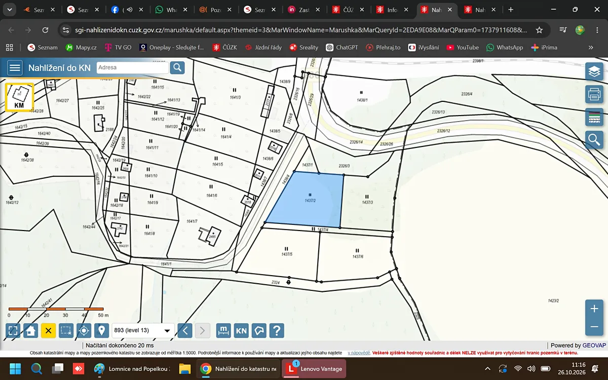 Prodej stavebního pozemku 1829 m²